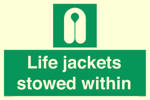 Life jackets stowed within